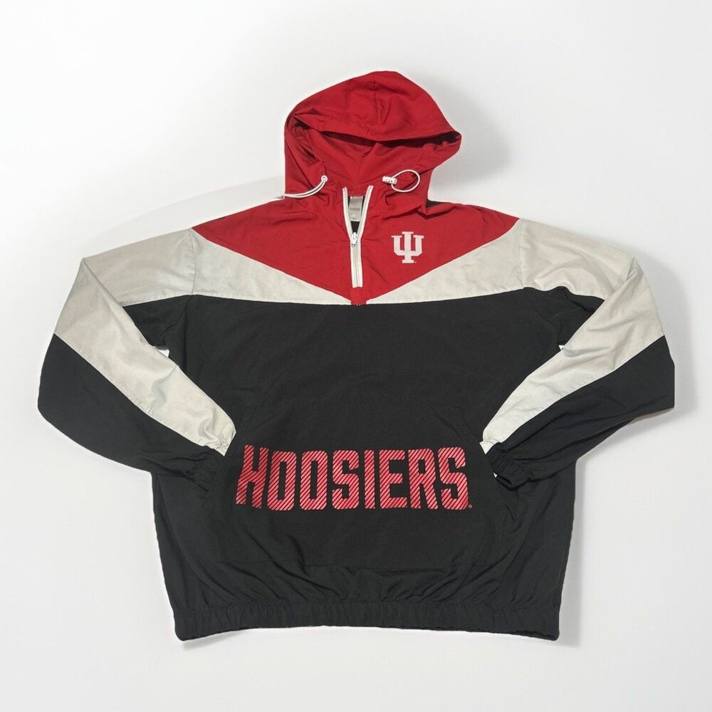 Indiana Hoosiers Windbreaker Jacket Game By Ross Sportswear Pullover Mens Size S